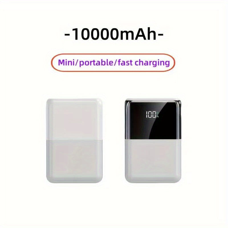 Mini Ultra-Convenient Fast Charging Power Bank, with a Large Capacity of 10000/20000Mah, 22.5W USB Fast Charging Output, 20W Bidirectional Fast Charging, Digital Power Display Screen, Suitable for Iphone/Android System Mobile Devices, Birthday Gift