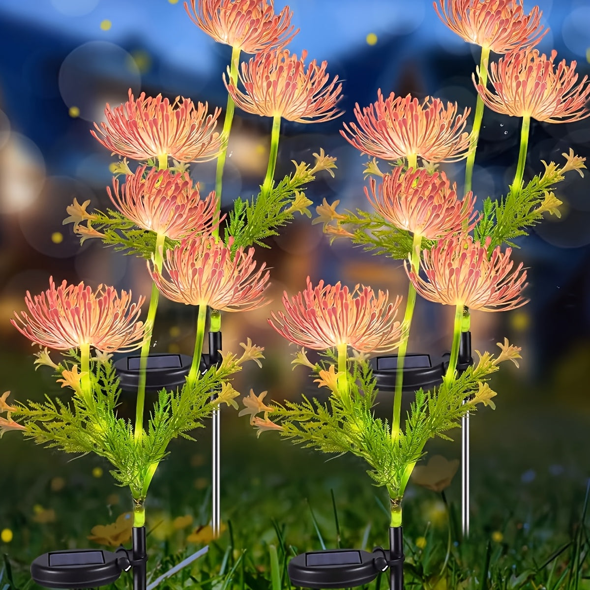 Solar Lycoris Garden Light - Landscape Lighting Outdoor Ground Light, Suitable for All Season Garden, Courtyard and Lawn Decoration, Mother's Day, Father's Day, Thanksgiving, Christmas, Valentine's Day, Wedding, New Year Decoration