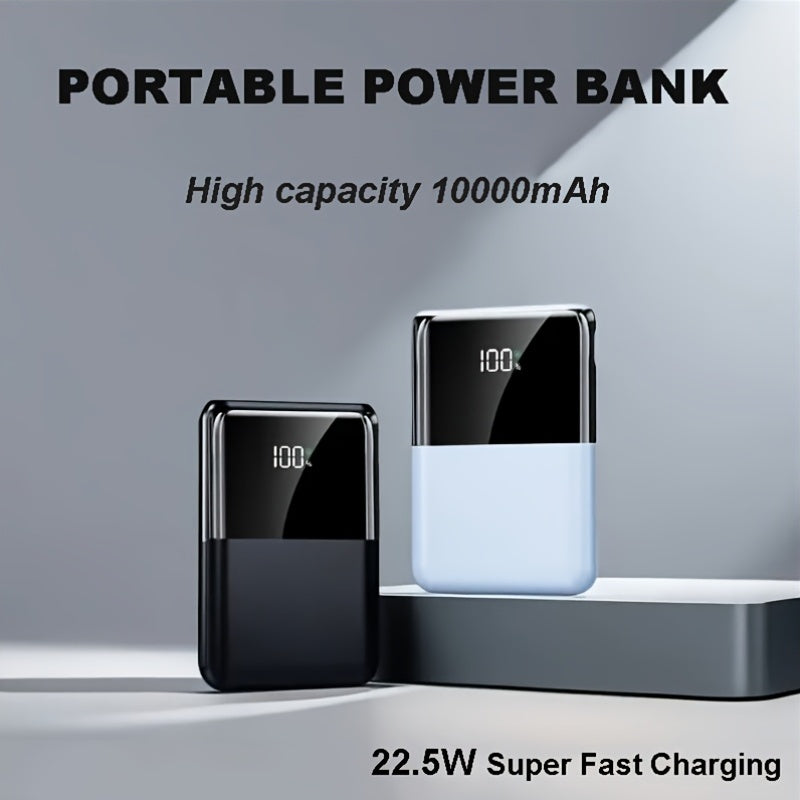 Mini Ultra-Convenient Fast Charging Power Bank, with a Large Capacity of 10000/20000Mah, 22.5W USB Fast Charging Output, 20W Bidirectional Fast Charging, Digital Power Display Screen, Suitable for Iphone/Android System Mobile Devices, Birthday Gift