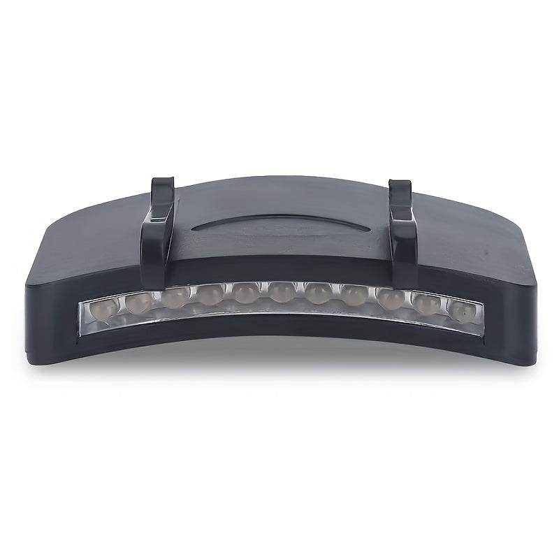 2Pcs Clip-On Headlamp, 11 LED Cap Clip Light, Hands-Free Flashlight, Portable Lightweight Head Lamp, Suitable for Running Working Cycling Camping (AAA Battery Not Included)
