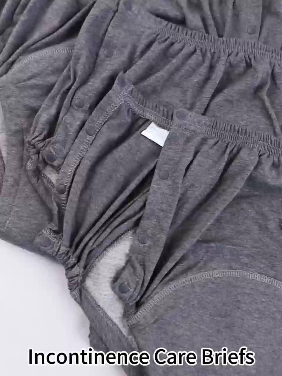 【2件装】方便穿脱内裤，双侧开口方便穿脱，老年人专用男女通用，最高40度水洗/不可漂白/悬挂晾干/不可熨烫/不可干洗