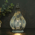 Moroccan style vintage lantern metal table lamp, battery powered, 11.5-inch high wireless table lamp, with Edison bulb, suitable for living room, bedroom, wedding party, garden, lounge, outdoor and indoor