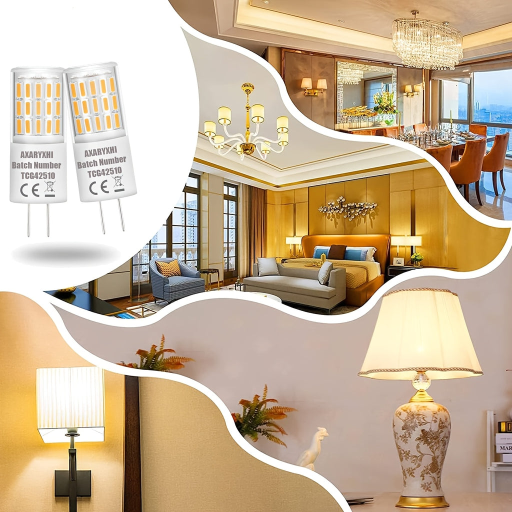 G4 LED crystal light G4 bulb LED pin base bulb, warm color 2700K, voltage AC/DC 12V-24V corn light small bulb, 3W home lighting G4 LED light source, LED G4 pin bulb warm white, 5-pack / 10-pack