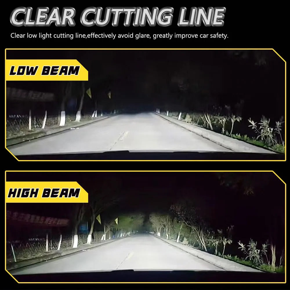 2-Pack Turbo H7 LED High/Low Beam Headlights | Canbus Error-Free, 30000Lm 200W LED CSP Chip, Suitable for Motor Vehicles, No Battery Included