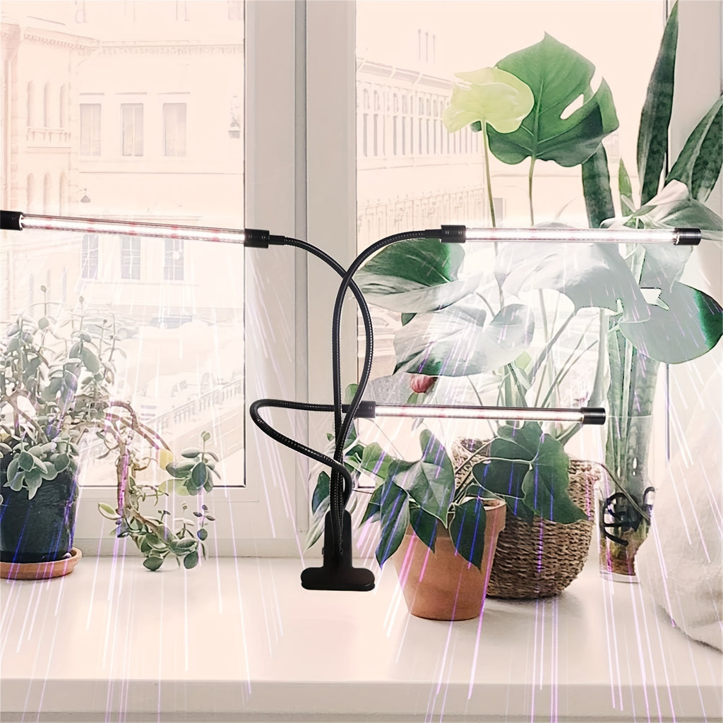 Full Spectrum USB LED Indoor Plant Grow Light, Dimmable Adjustable Plant Lamp with White & Red Light, Perfect for Home Gardening Greenhouse Grow Box Indoor Gardening Accessories, Modern Lighting Solution with Polycarbonate Lampshade for Indoor Plants