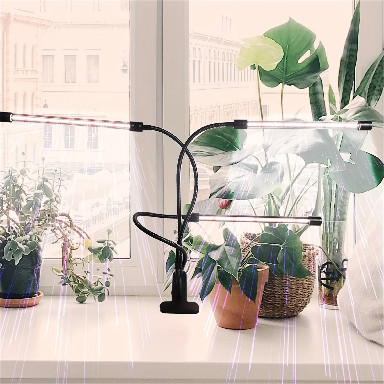 Full Spectrum USB LED Indoor Plant Grow Light, Dimmable Adjustable Plant Lamp with White & Red Light, Perfect for Home Gardening Greenhouse Grow Box Indoor Gardening Accessories, Modern Lighting Solution with Polycarbonate Lampshade for Indoor Plants
