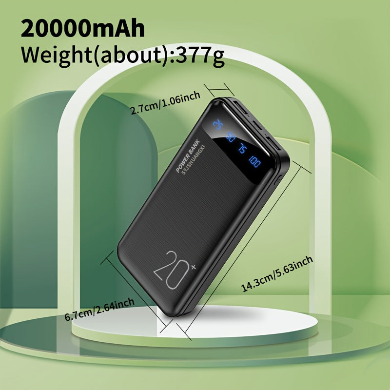 A Portable Power Bank with a Large Capacity of 10000/20000Mah, Suitable for Iphones, Android Devices, Tablets, Headphones, And Other Electronics. It Features Dual USB Outputs And Makes a Great Gift for Birthdays Or Christmas