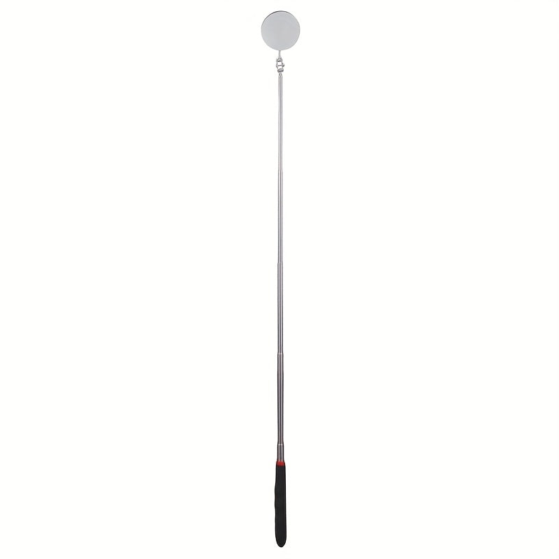 Black Car Underbody Inspection Mirror – Universal Foldable Telescopic Inspection Mirror with Retractable Magnetic Pick-Up Tool, LED Lighted Magnetic Pickup Rod, Auto Repair Tool for Metal Retrieval