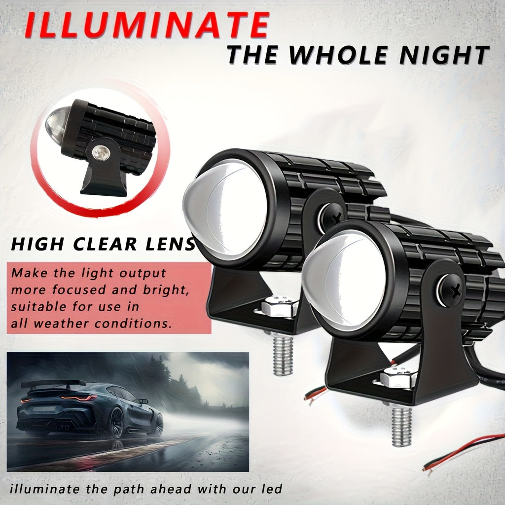Heyword High Performance LED Bulbs 2-Pack for Trucks, SUVs and UTVs - High/Low Beam Dual Mode, Mini Lens, Easy Installation (8/80V)