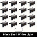 16 Pack Solar Deck Light Set, Solar Step Light LED Courtyard Decorative Outdoor Light, IP44 Waterproof, Suitable for Outdoor Railings, Stairs, Fences, Posts, Walkways, Courtyards, Gardens, Poolside - Perfect for Halloween and Christmas Decoration