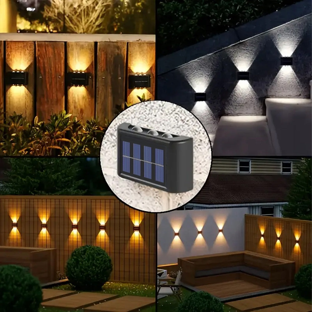 Solar Wall Light / 1 Pack, Perfect for Garden, Street and Garage - Ideal Decorative Choice, Outdoor Lighting, Outdoor Wall Decorative Light, Home LED Landscape Light, Suitable for Outdoor, Courtyard, Villa, Fence, Patio, Garden