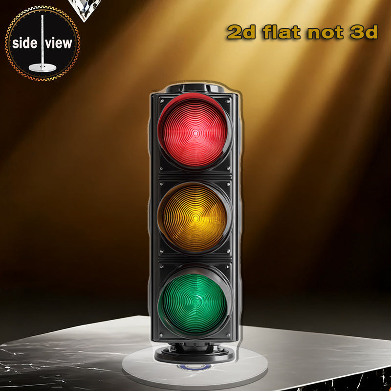2D Flat - 1 Elegant Traffic Light Decoration, Exquisite Rotating Acrylic Design, Fine Workmanship, Perfect for Living Room, Bedroom, Study and Various Festival Decorations