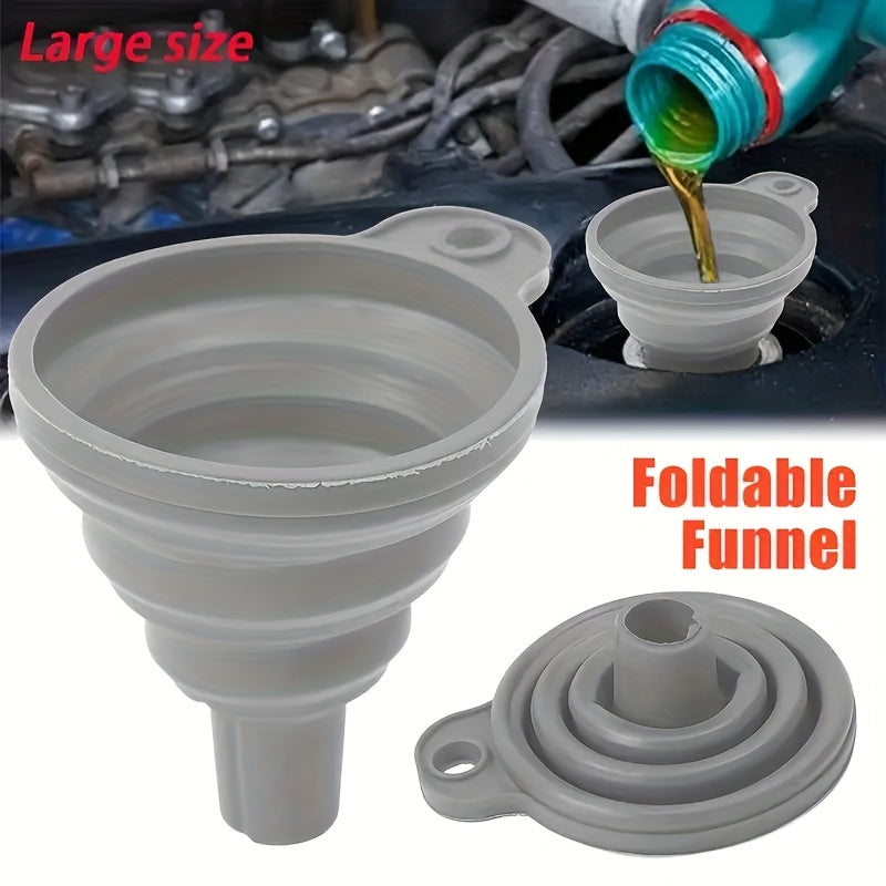 1 Piece Foldable & Retractable Mini Oil Funnel – Leak-Proof Tool for Car & Motorcycle Engine Oil, Compact & Portable Design for Home Auto Maintenance