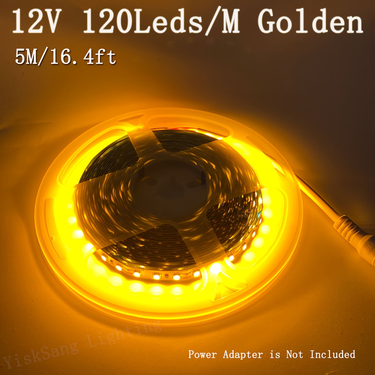 5M/16.4ft DC12V 600颗灯珠, 8mm宽 LED胶带灯自粘可裁剪高亮LED灯带，用于室内卧室客厅吊顶氛围灯带，生日圣诞派对装饰灯带, 家居厨房橱柜灯照明,舞台,商场,酒店,办公室柜下灯照明(无电源适配器)