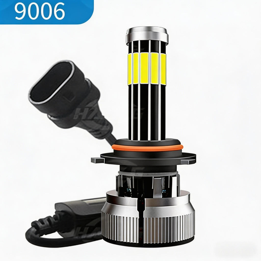 2-Pack 10-Sided 360° Illumination LED Headlights H1 H3 H7 H11/H8/H9 880/881/H27 9005/HB3/H10 9006/HB4 9012 H4/HB2/9003 9004/HB1 9007/HB5 H13/9008 High/Low Beam Integrated Headlights, Error-Free Plug-and-Play