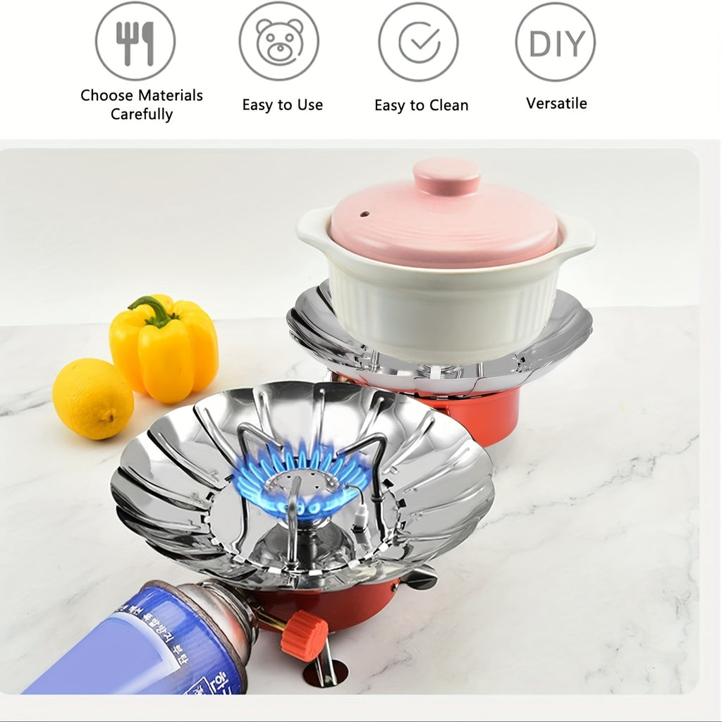 Portable Windproof Camping Stove – Stainless Steel, Foldable Design, Ideal for Outdoor Adventure, Hiking and Picnic