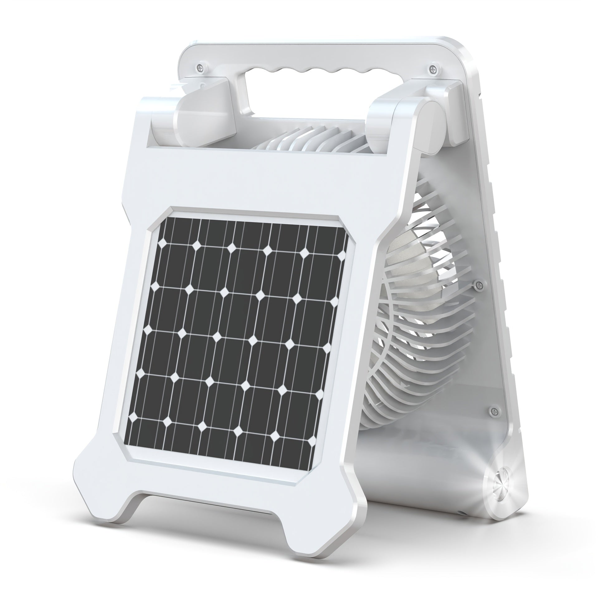 Portable Solar Fan Light for RV, Power Bank with LED Lighting, Type-C + Solar Charging Lithium Battery Fan, Outdoor Camping Fan for RV