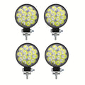 4-pack 3-inch mini square LED work light, off-road auxiliary light, modified headlight, flood/spot dual-purpose light, suitable for cars, trucks, SUVs, 48W, 9-30V