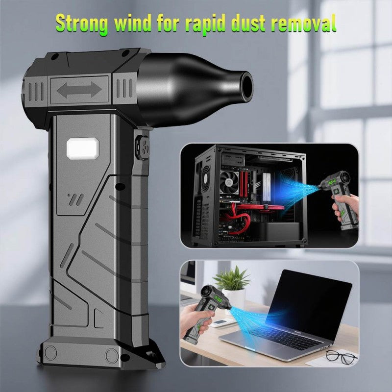 New Upgraded Portable Turbo Jet Fan, Quiet Noise Reduction, Cordless Air Blower, Air Dryer, High Power Turbo Dust Removal Fan, Equipped with Brushless Motor, Built-in Large Capacity Long Lasting Battery