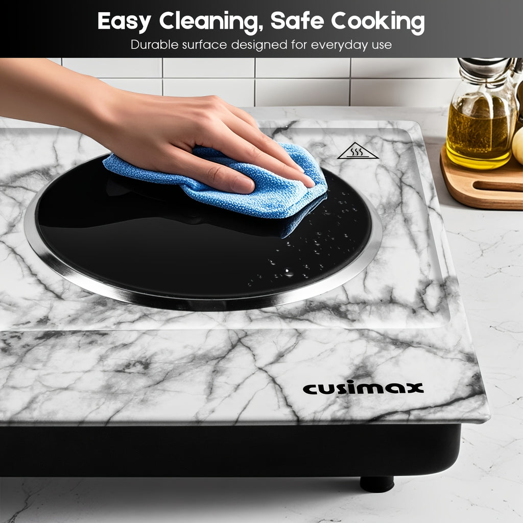 Portable Electric Hot Plate, 1800W Glass Double-Sided Countertop Stove, Dual-Control Stainless Steel Infrared Electric Stove, Small Electric Cooker, Ideal for Home, Dormitory & Office