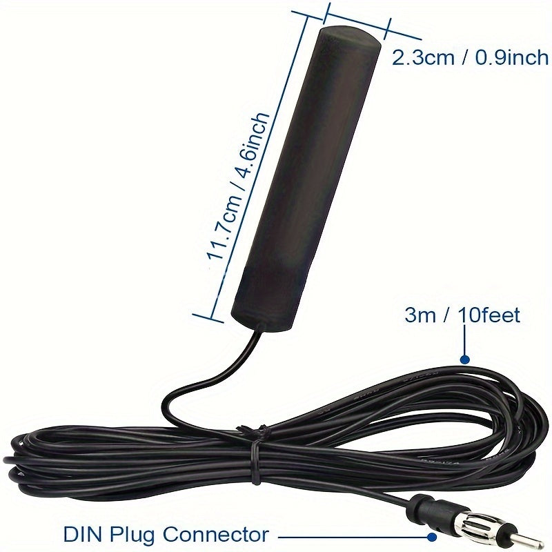 Truck Marine AM/FM Antenna – 12V Black Radio Stereo Aerial