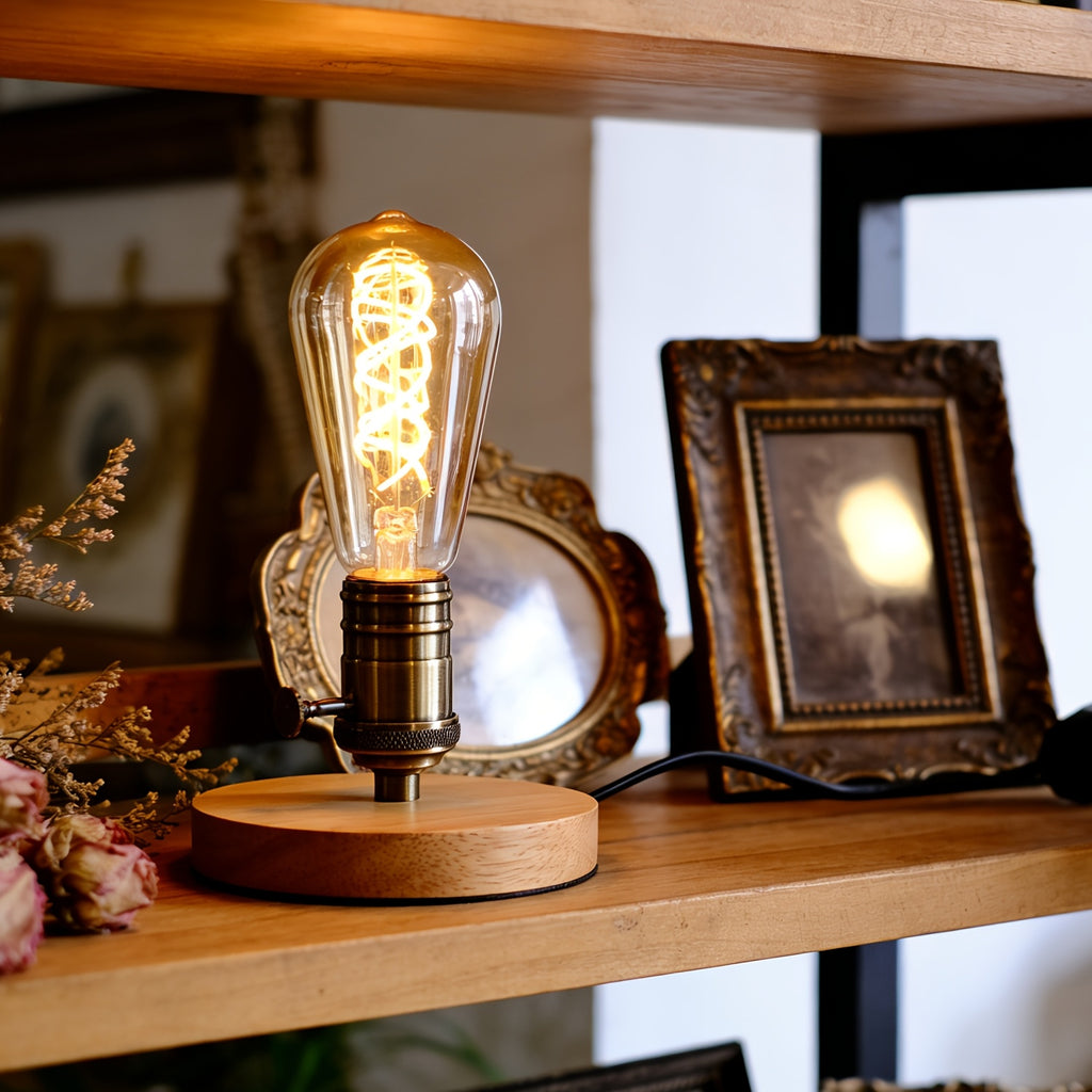 1-pack, ST19 vintage LED bulb, 2300K, dimmable, spiral filament, decorative glass, E26 base, perfect for home decoration