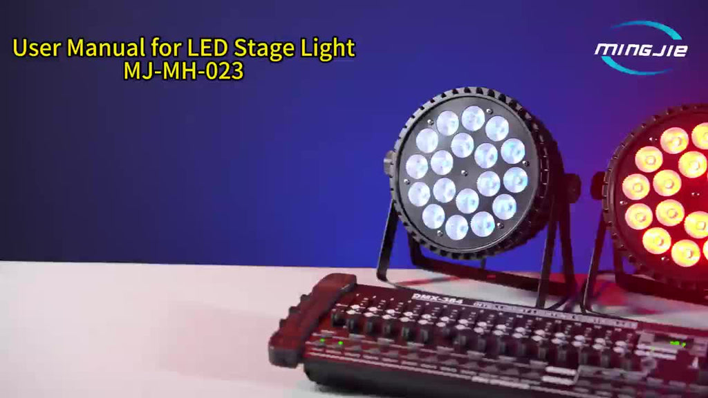 LED 18X10W RGBW 4-in-1 Par light 180W, with remote control, stage light, LED lighting, ambiance light, effect light, supports DMX512 signal transmission, suitable for DJ, disco, KTV, wedding parties, group broadcasts