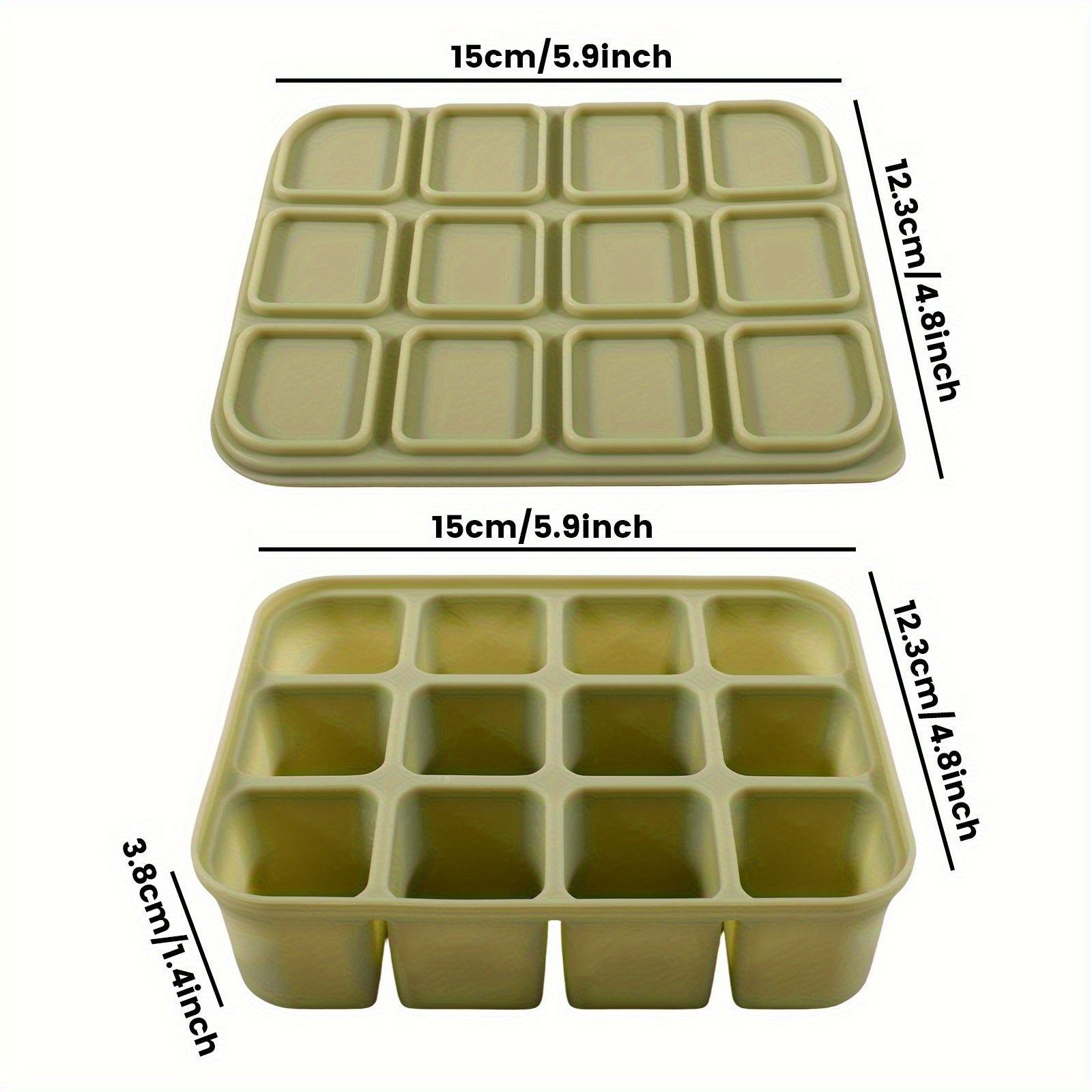 12 Grid Silicone Ice Tray With Lid, Flexible Easy Release Mold, For Cocktail Whiskey Broth Meal Prep, Reusable Dishwasher & Oven Safe
