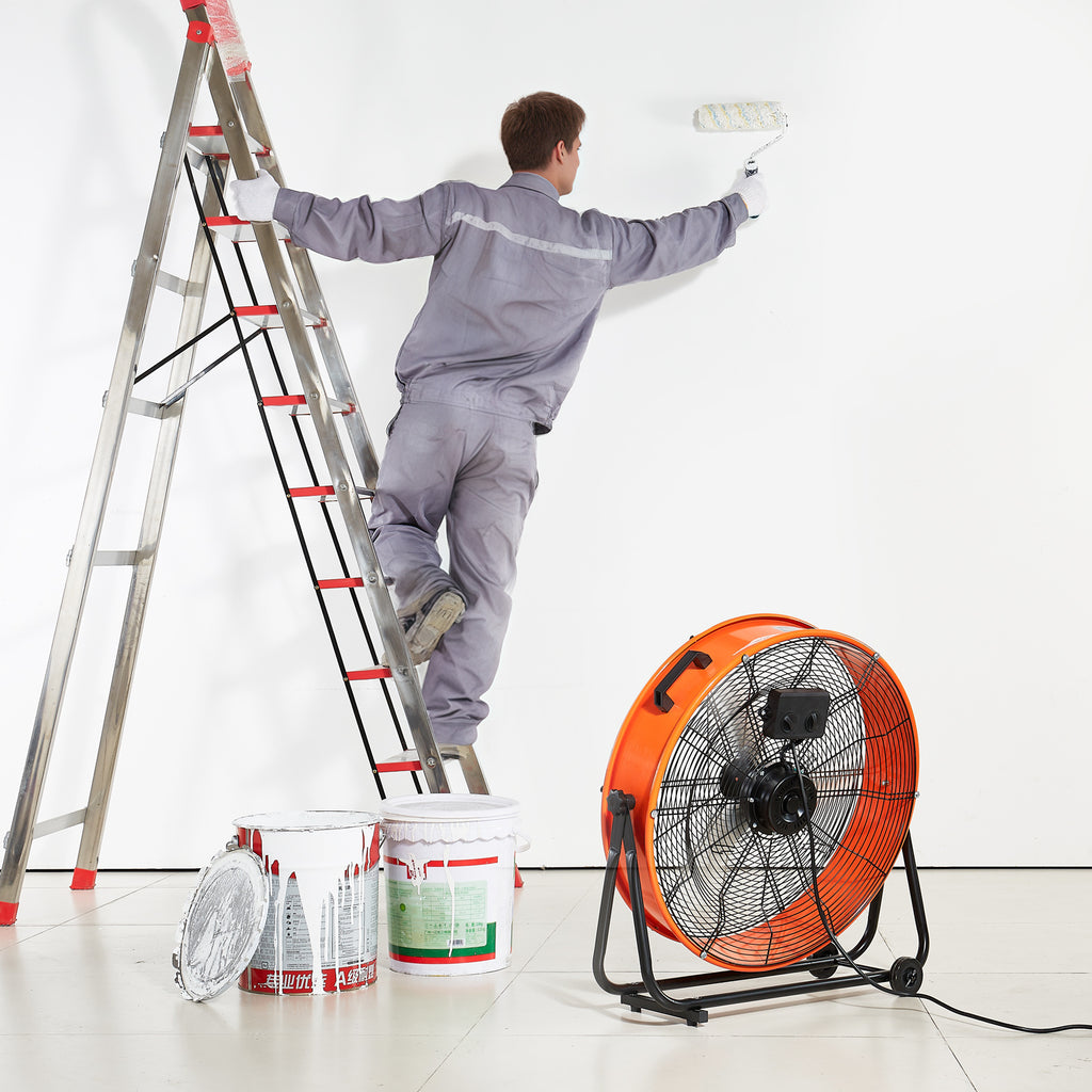 24" High-Speed Industrial Drum Fan, Timer Function, 3-Speed, for Warehouse