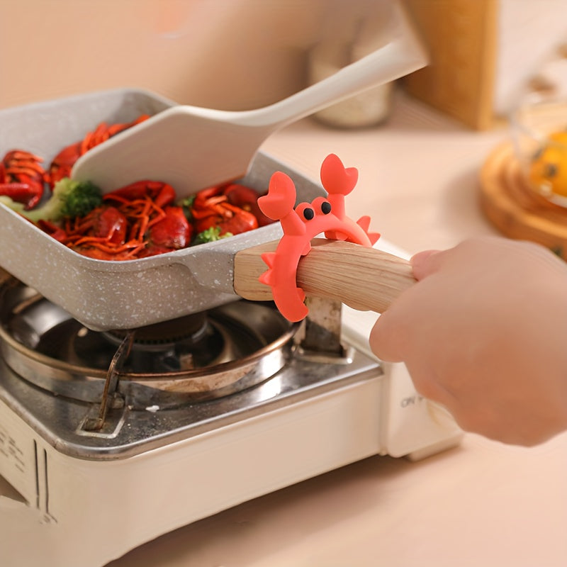 2Pcs Silicone Spoon Rest Set, Cute Crab and Octopus Shaped Heat Resistant Spoon Holder, Kitchen Utensil and Spatula Organizer, Perfect Gift Idea