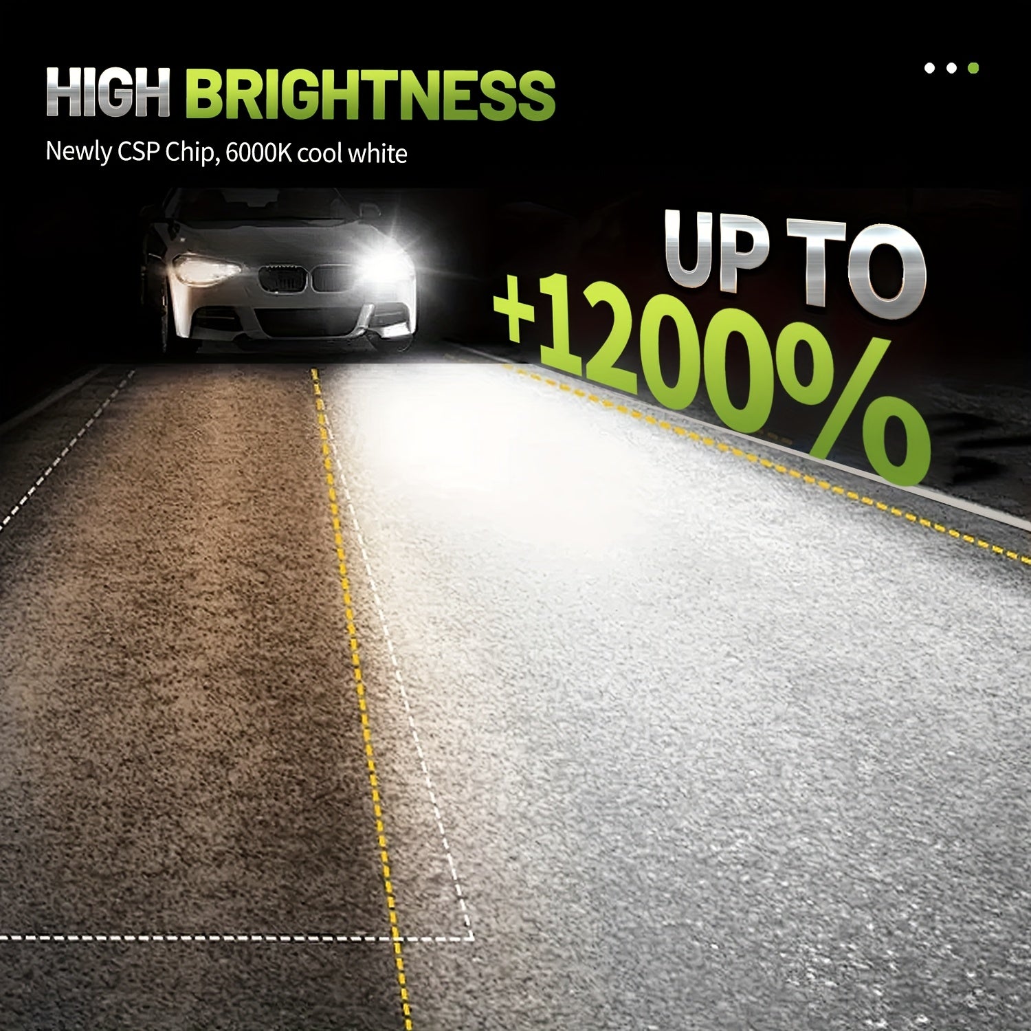 2-Pack H4 H7 LED Car Headlight Bulbs, Canbus Compatible, Including H11, H1, H3, HB3 9005, HB4 9006, 9012, Hir2 9007, and H13. Features 4 Copper Tubes, Emits 6000K White Light, for 12V Vehicles, No Battery Included