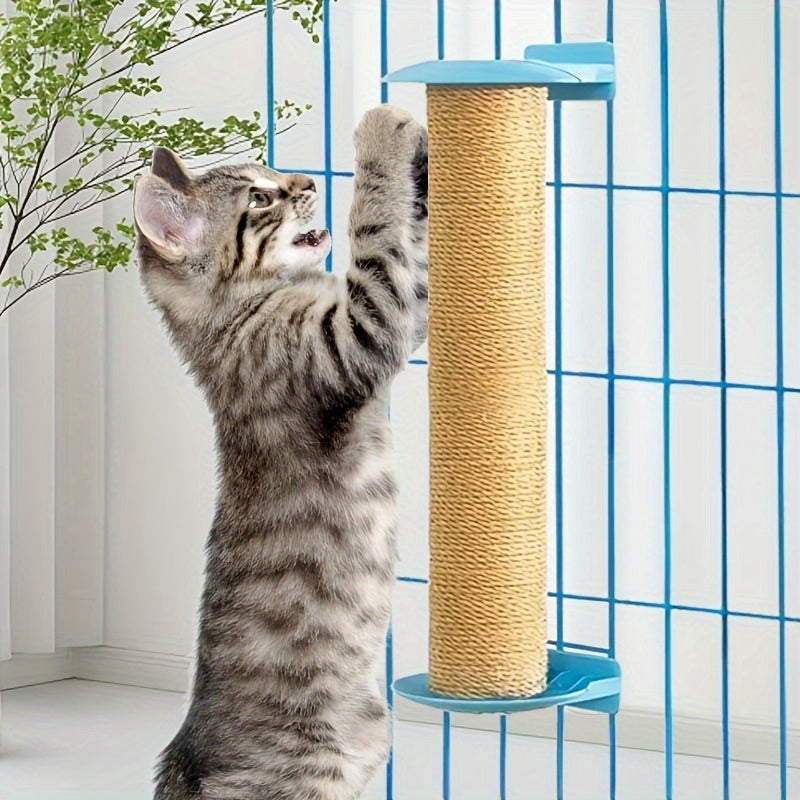 猫爬架替换柱 猫窝配件 猫蹭痒剑麻垫 DIY猫笼悬挂猫抓柱 猫咪解闷神器 耐用猫抓板配件 适用于家庭和办公室 防滑耐磨 易安装