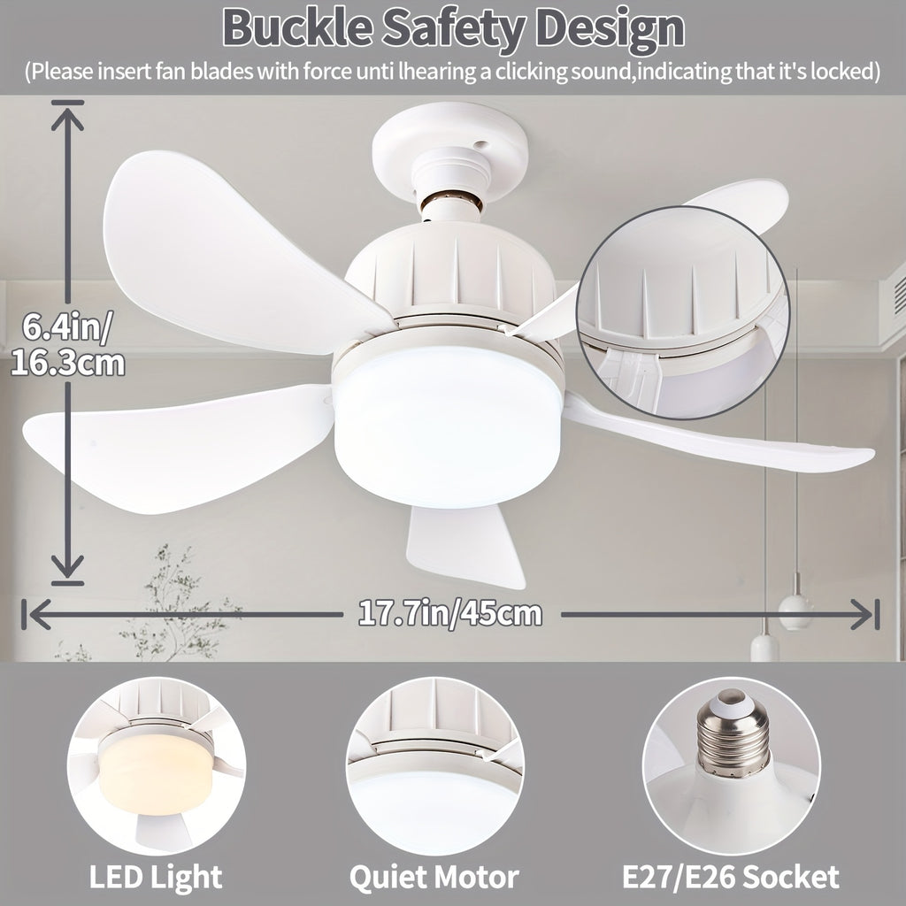Ceiling Fan with Adjustable Blades, 3 Speed Levels, Overload & Short Circuit Protection, Energy-Saving Cooling Design for Living Room and Bedroom
