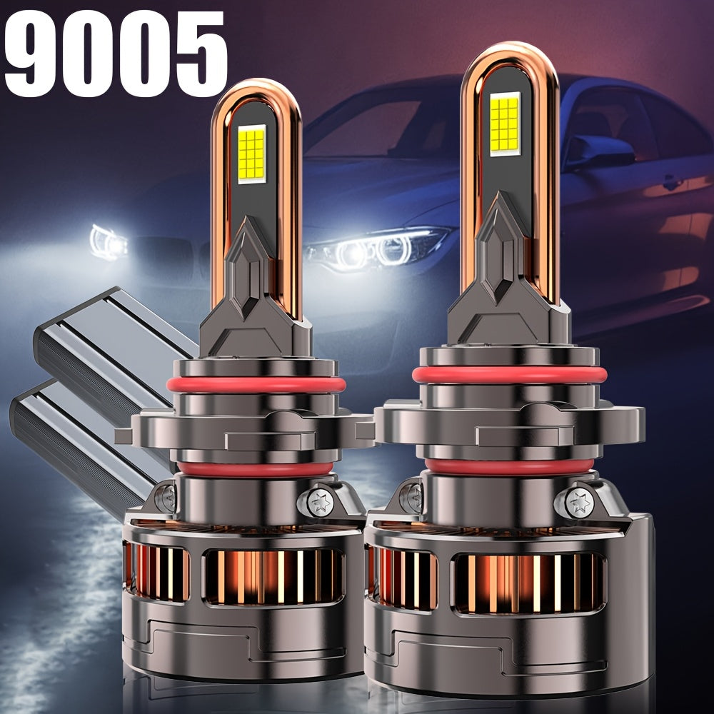 2pcs LED Car LED Headlight Bulbs, 7500K, 950% Brightness, 57200LM, Plug-and-Play, 300W, 9H1, H4, 9003, HB2, H7, H18, H8, H9, H11, H16, 9005, HB3, 9006, HB4, 9012, HIR2, Aluminum, 12-24V, 9570 CSP CHIP, No Battery Included