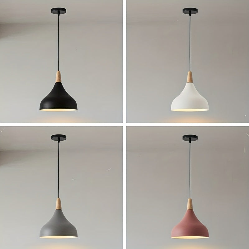 Nordic Modern Style Minimalist Single-Head Pendant Light, Height Adjustable, E27 Socket (Bulb Not Included), Macaron Style Pendant Light Suitable for Living Room, Bedroom, Dining Room, Children’s Room and Other Indoor Scenes