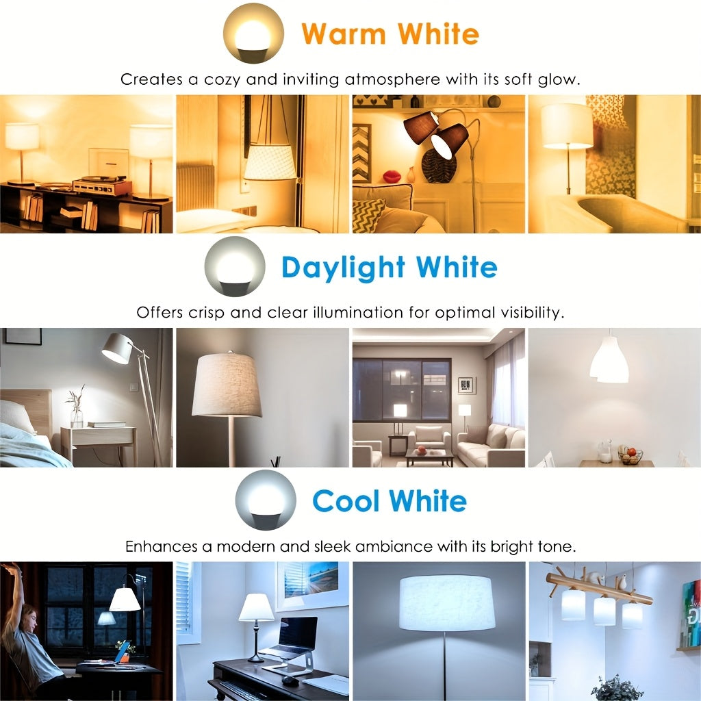 6-pack E26 LED bulb 9W 900 lumens A19 LED bulb 3000K warm white 5000K daylight white 6500K cool white suitable for bedroom living room lighting fixtures non-dimmable
