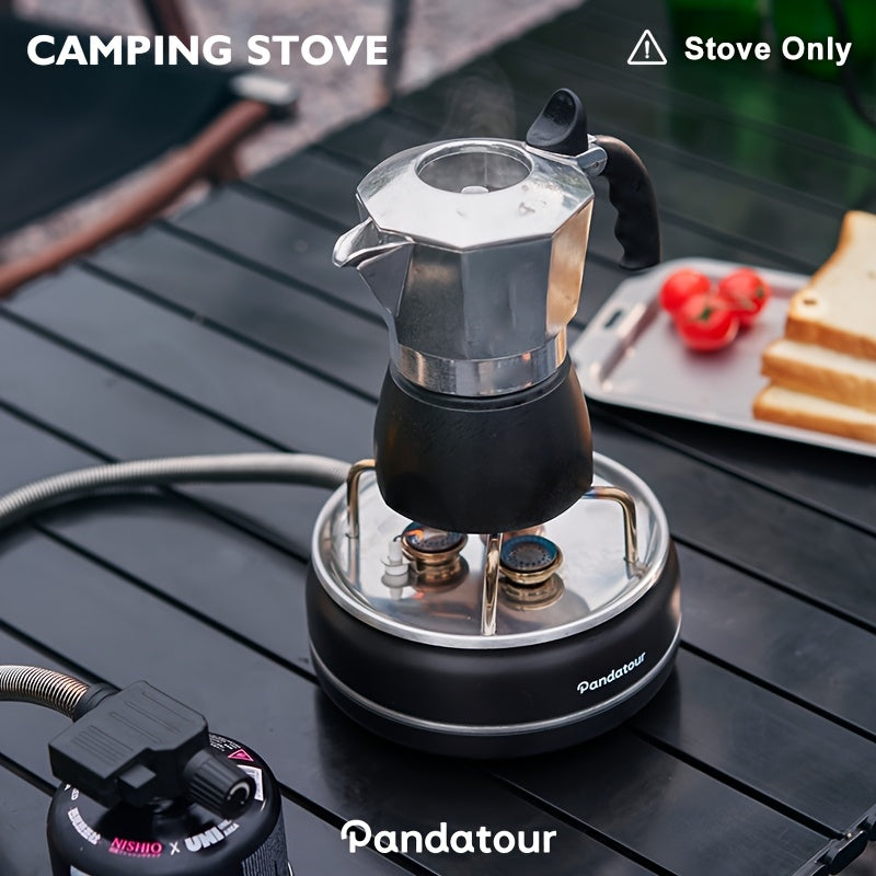 Pandatour Outdoor 3-Burner Camping Stove - Portable Gas Stove with Trigger Ignition, Ideal for Backpacking, Picnic & Road Trips (Gas Canister Not Included), Camping Stove | Compact Stove | Trigger Ignition