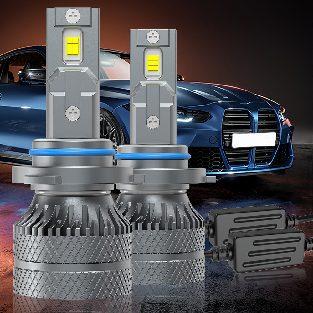 Automotive 2-Pack LED Car Headlights - H7/H4/H1/H11, 9005/9006/9012 Sockets - 29800 Lumens, 220W High/Low Beam Dual Mode, 6500K Cool White Light, Suitable for Various Environments, Ultra-Efficient Cooling Fan