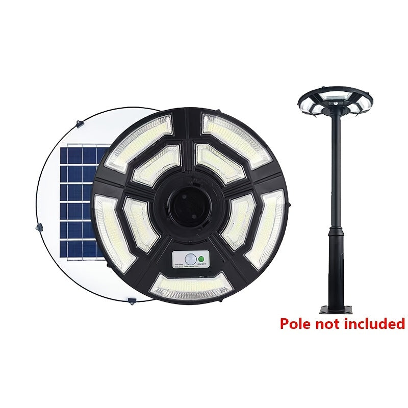 1 Piece UFO Solar Garden Light, Solar Light, Outdoor Solar Light, LED Light, Solar Light IP65 Outdoor Waterproof, with Remote Control, Dusk to Dawn, Suitable for Outdoor, Roadside, Courtyard, Park, Garden, etc., (Pole Not Included)