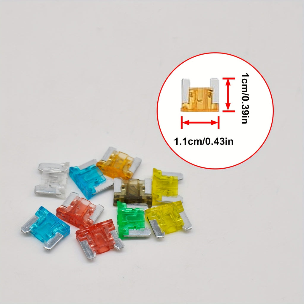 10Pcs Ultra-Thin Automotive Fuses 5A-30A, Blade Fuses for Cars, Boats, Trucks, SUVs, Replacement Fuses