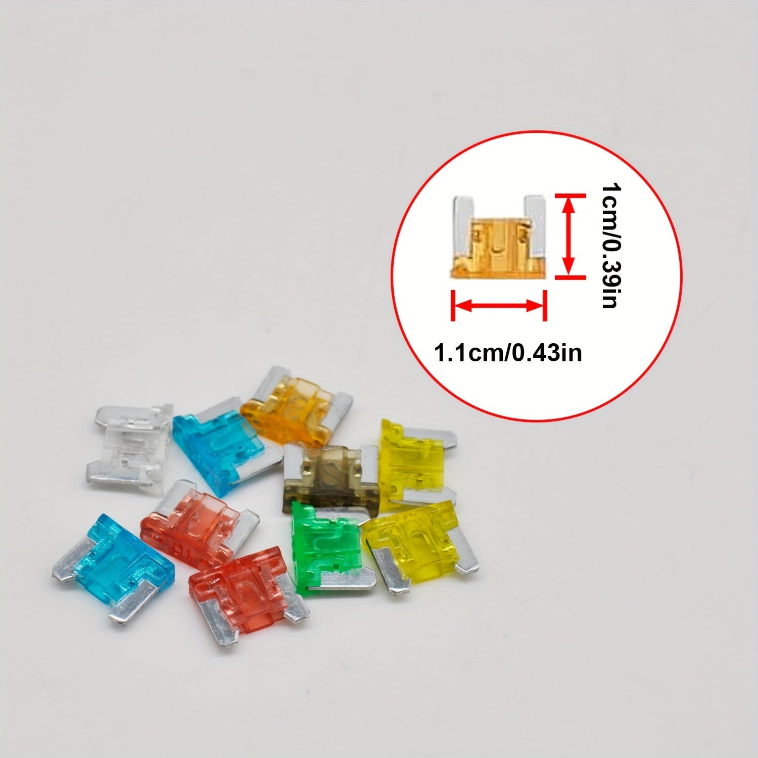 10Pcs Ultra-Thin Automotive Fuses 5A-30A, Blade Fuses for Cars, Boats, Trucks, SUVs, Replacement Fuses