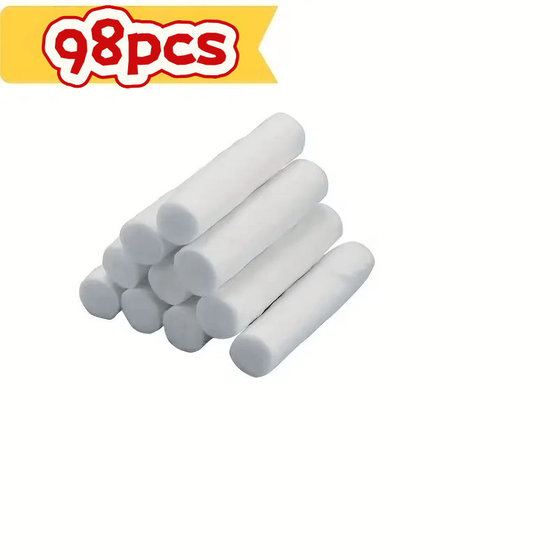 98pcs 便携式止血棉，专为鼻腔使用设计，可缓解鼻塞和止血，高吸收性，适用于鼻塞和口腔护理，家用户外应急备用,适用于由于干燥条件而敏感鼻子