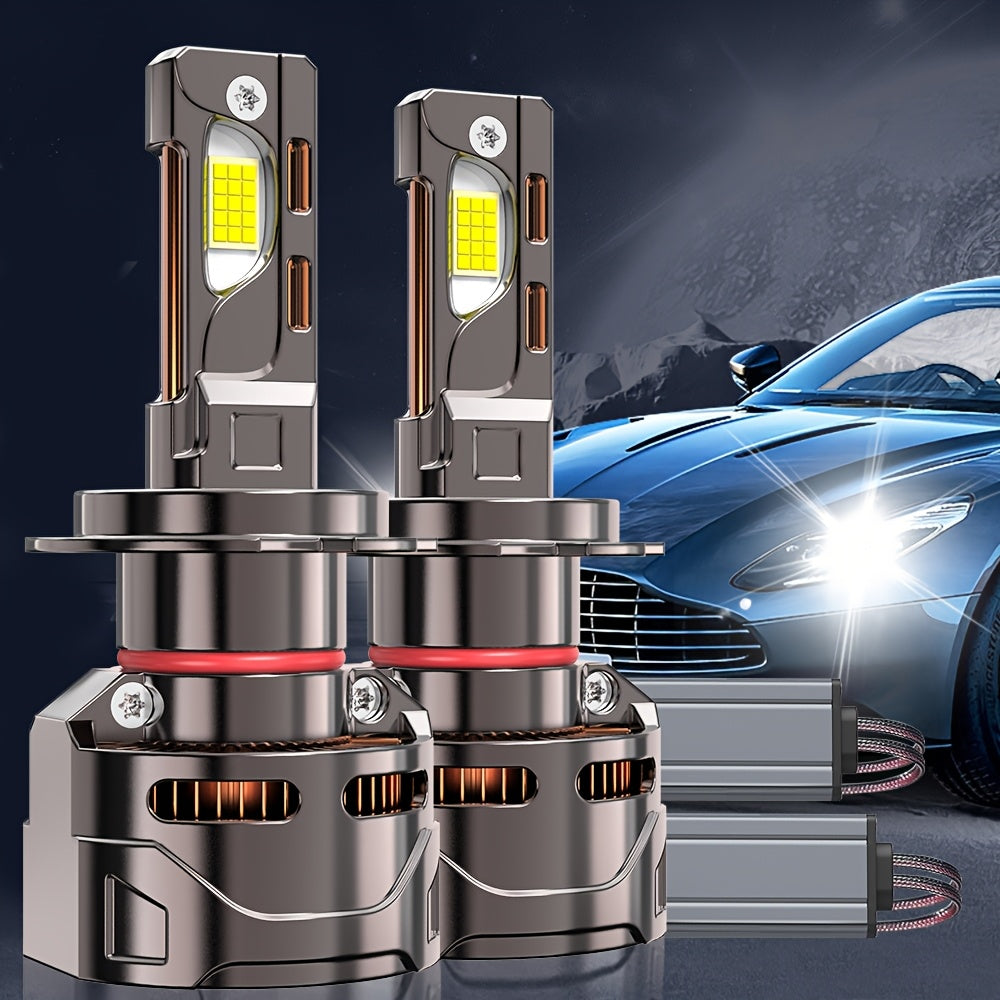 2pcs High Quality LED Lamp 9006/HB4-QK008 H4/H7/H1/H4/9003/HB2/H11/H18/H16/9012/9005, 60000 Lumens, 7500K, 300W, 950% Brightness, 360° Beam Angle, 9570 Chip, High-Performance LED, Car LED Light, 12V