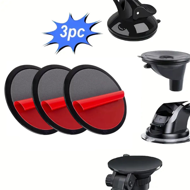 1-Pack / 3-Pack / 8-Pack Dashboard Adhesive Mount - Round Sticky Suction Cup Base Adapter Plate for Dashcam, Tomtom GPS, Smartphone Console, Car Phone Holder, GPS Suction Cup Mount Accessory, for Self-Adhesive Suction Cups