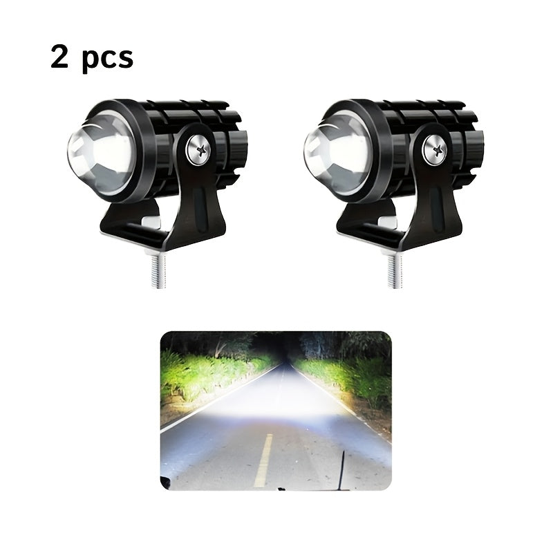 High Brightness LED Lights, Yellow-White/White Dual Light Source, 2-Pack, Wide Illumination Range, Exquisite and Practical, Suitable for Multiple Vehicle Models
