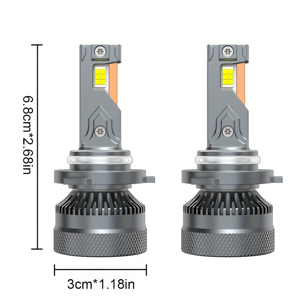 2-Pack 40000LM Super Bright LED Headlight Bulbs Dual Copper Tube Design, H7 800% High Brightness, 6500K 220W, 12V Aluminum Alloy, Direct Plug-in Installation, No Battery Car Headlight 9012/HIR2 9006/HB4 9005/HB3 H11/H9/H8