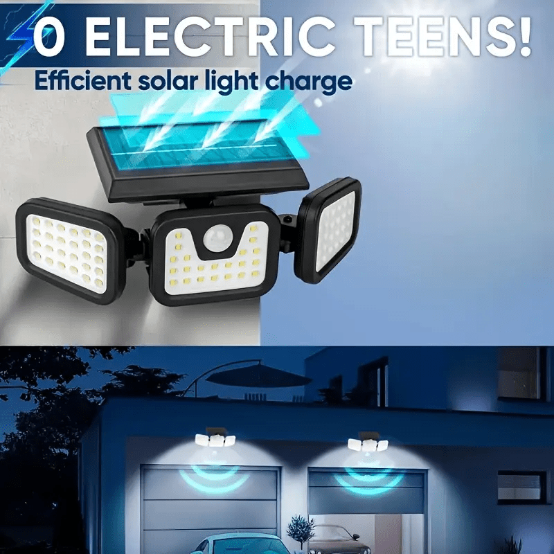 Turn the Sunlight Saved During the Day into Courage for Your Night Journey Home, Fully Automatic Smart Sensor! No-Wiring Solar Street Light, Lights Up Instantly When Someone Approaches at Night