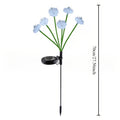 6-Head Fiber Optic Flower Solar Ground Insert Light Warm Light, Courtyard Lawn Landscape Decorative Light, Perfect for Outdoor Gardening Lighting, B&B Garden Festival Atmosphere Decoration
