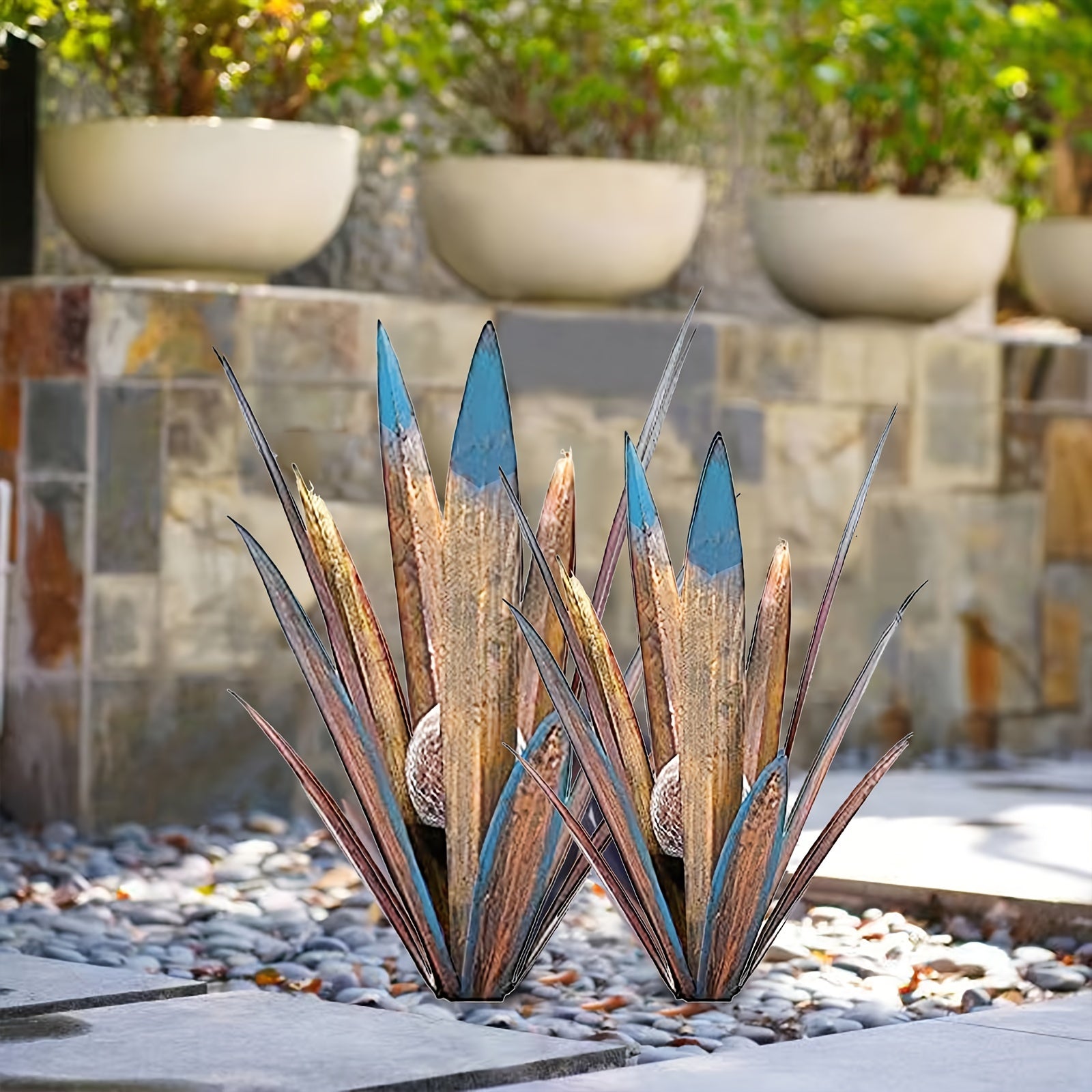 Outdoor Metal Fairy Grass Solar Light Set, 2-Piece, Suitable for Plants and Home Decoration, Perfect for Courtyard and Autumn Outdoor Decoration, Includes One Large Light and One Small Light, Suitable for Lawn Decoration