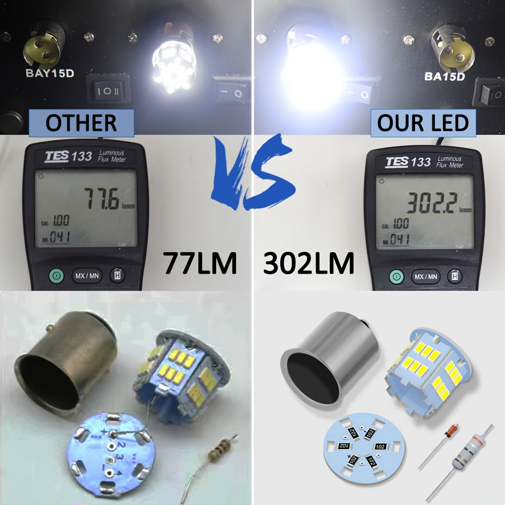 2/4/8-pack RV LED bulb - 3014 54-SMD, DC 12V white/warm white light - suitable for RV, camper van and marine lighting, replaces 1156 1141 1003 BA15S P21W LED interior bulb, battery not included
